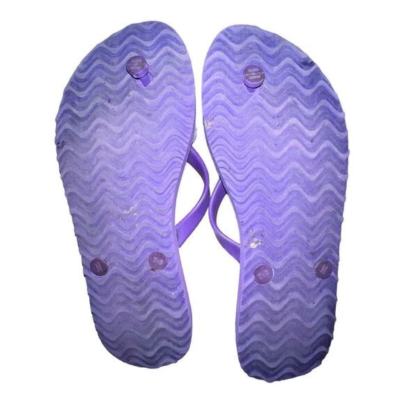 Vera Bradley Lot of Three Flip Flops Med 7-8 Happy Snails Marina Paisley Violet - Picture 5 of 7